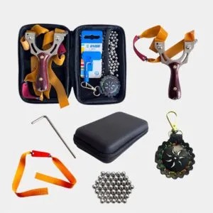 Cadouri Barbati - set prastie cu bile prastie breloc magnetic prastie rezerva si cheie de schimbat benzile